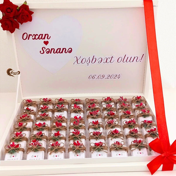 48-Piece Chocolate Box for Engagement & Yes Day
