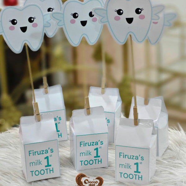 Mini Chocolate Boxes for Firuzə's First Tooth Celebration