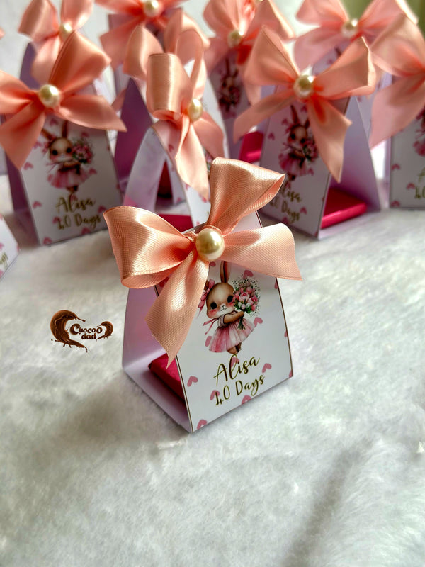 Pastel Babyshower Favour Box — Personalised Chocolate Gift — Chocoodad Baku