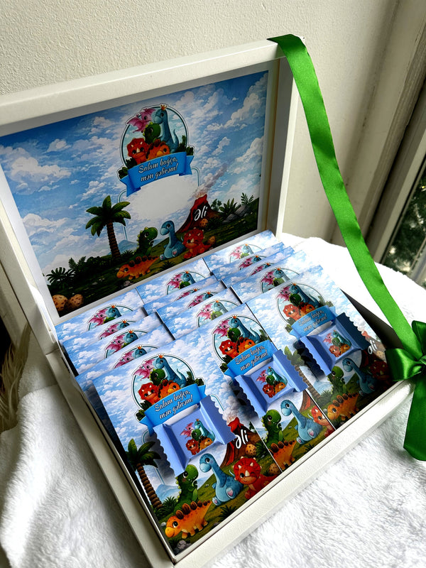 Blue Newborn Favour Box — Personalised Chocolate Gift — Chocoodad Baku