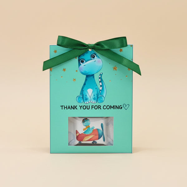 Thank you for coming!" in the cutest way with our doodle dinosaur-themed chocolate cards! 🦕🍫 Perfect for a 1st birthday party, these sweet treats are great for party favors and feature a fun, colorful design that kids and parents will love. 🎉✨ Add a personalized touch to make your little one's big day unforgettable!