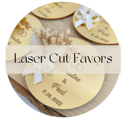 Laser cut favors