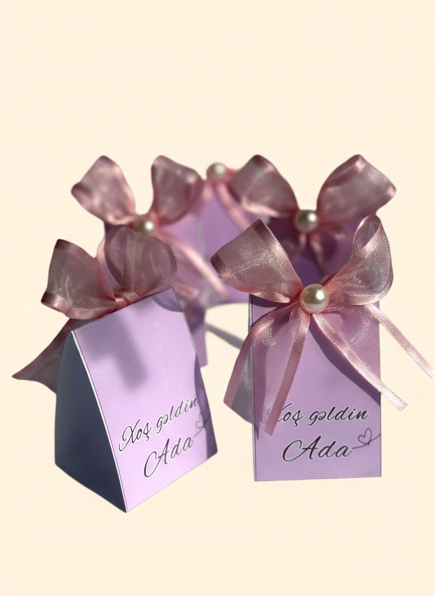 Rose Baby Welcome Favor Cards – Personalized Chocolate — Chocoodad Baku