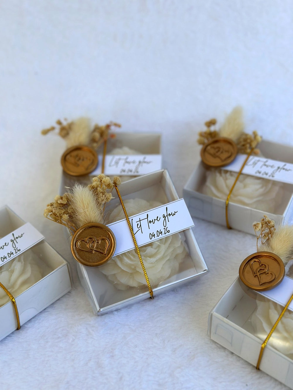 Floral Wedding Candle in Mini Box — Chocoodad Baku