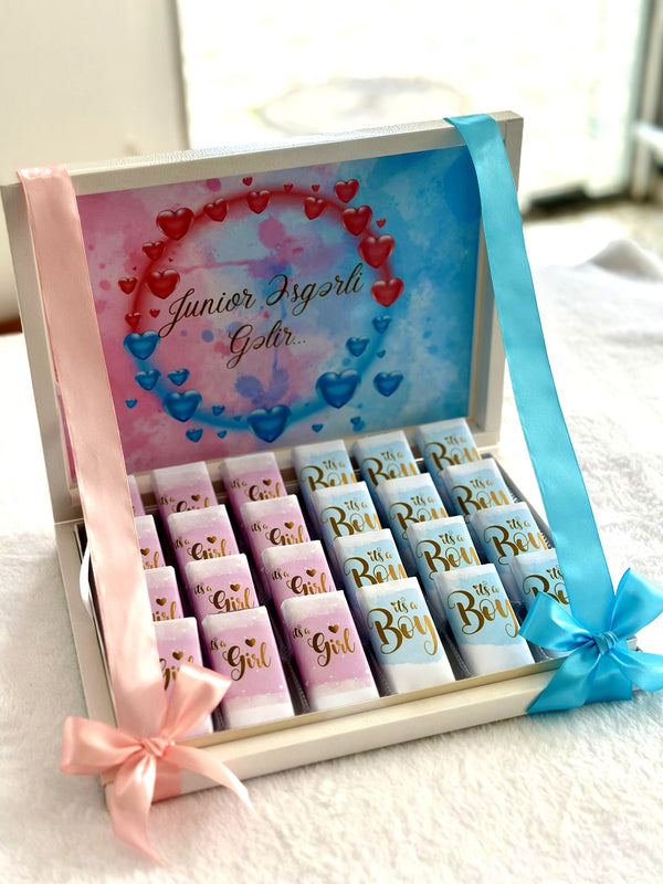 Baby Shower | Gender Reveal Party (24 chocolates in Box) — Chocoodad Baku