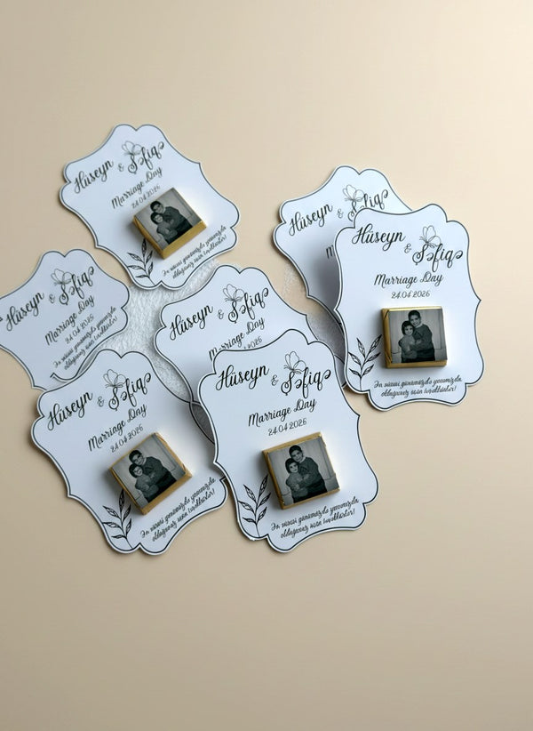 Floral Wedding & Marriage Day Chocolate Cards – Personalized Chocolate — Chocoodad Baku