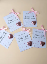 22th Birthday Party Chocolate Favor Cards – Personalized Chocolate — Chocoodad Baku