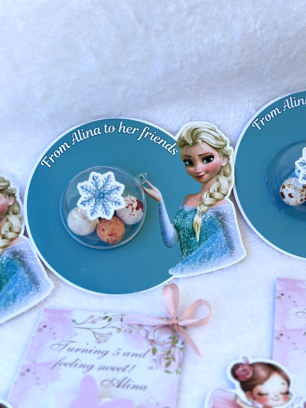 Frozen 5th Birthday Favor Cards – Personalized Chocolate — Chocoodad Baku