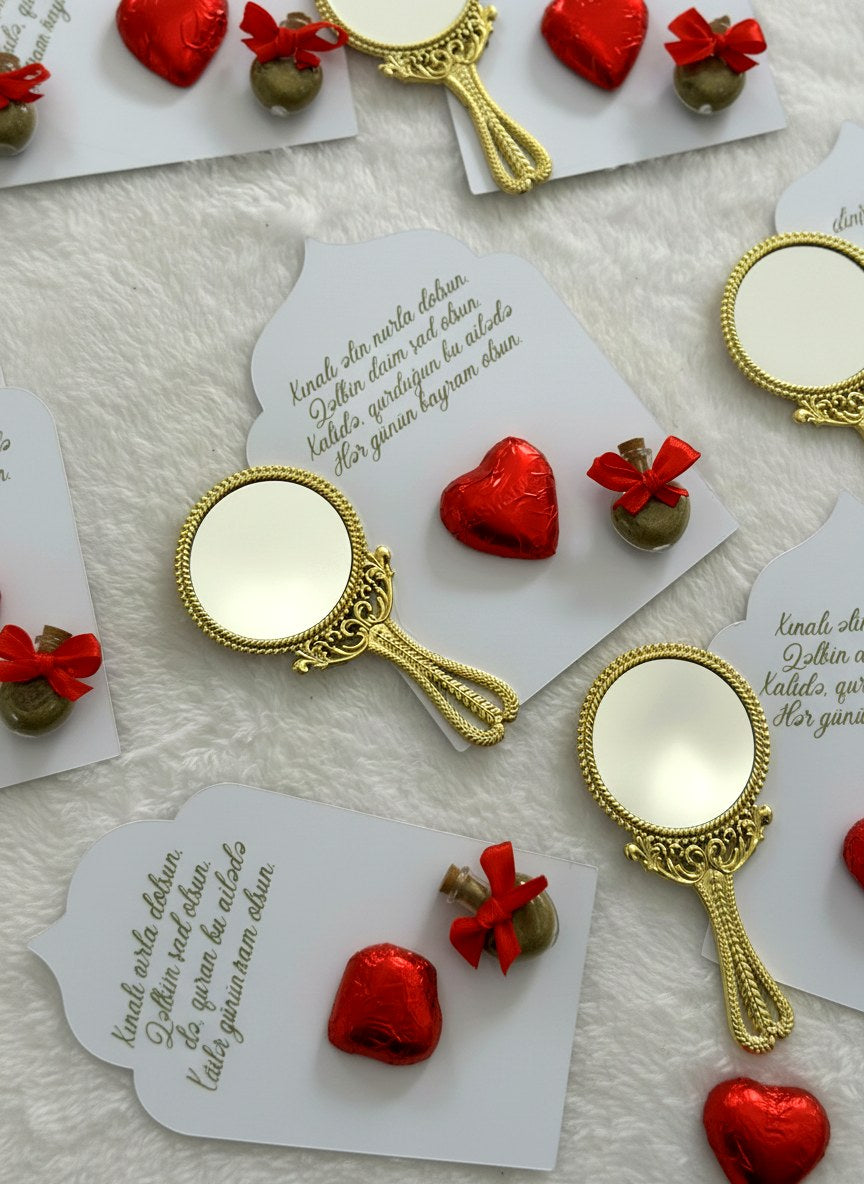 Heart Henna Night Favor Cards – Personalized Chocolate — Chocoodad Baku