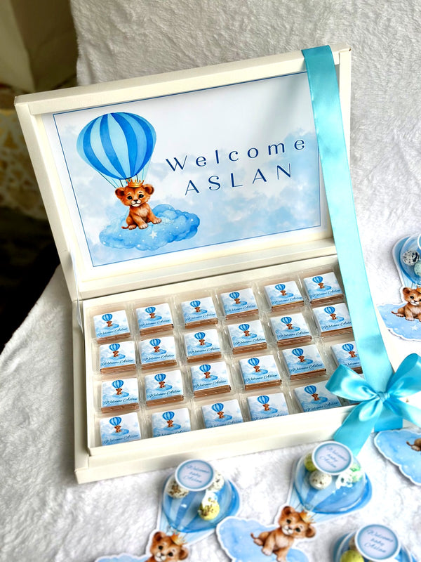 Teddy Bear Baby Welcome (24 Chocolates in Box) — Chocoodad Baku