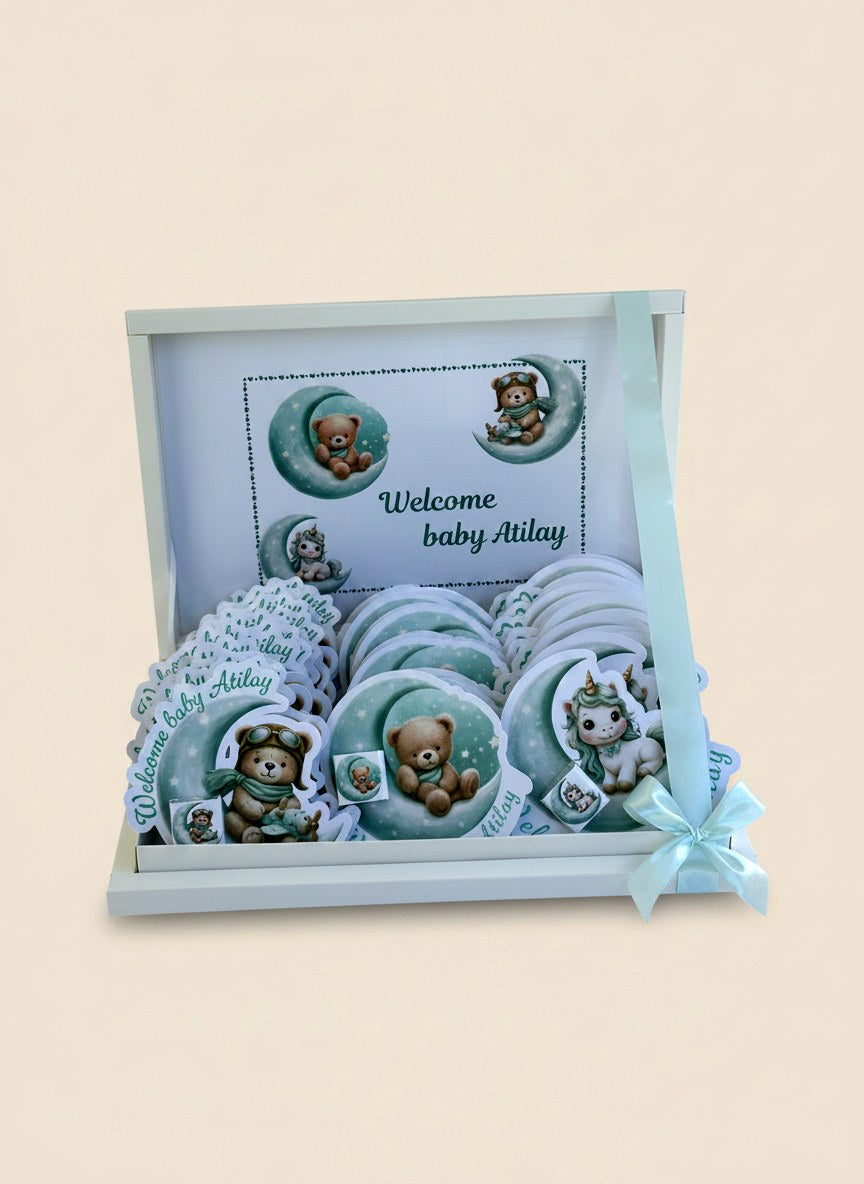 Unicorn Baby Welcome (30 Chocolate Cards in Box) — Chocoodad Baku
