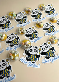 Panda designed Baby Welcome Favor Cards – Personalized Chocolate — Chocoodad Baku