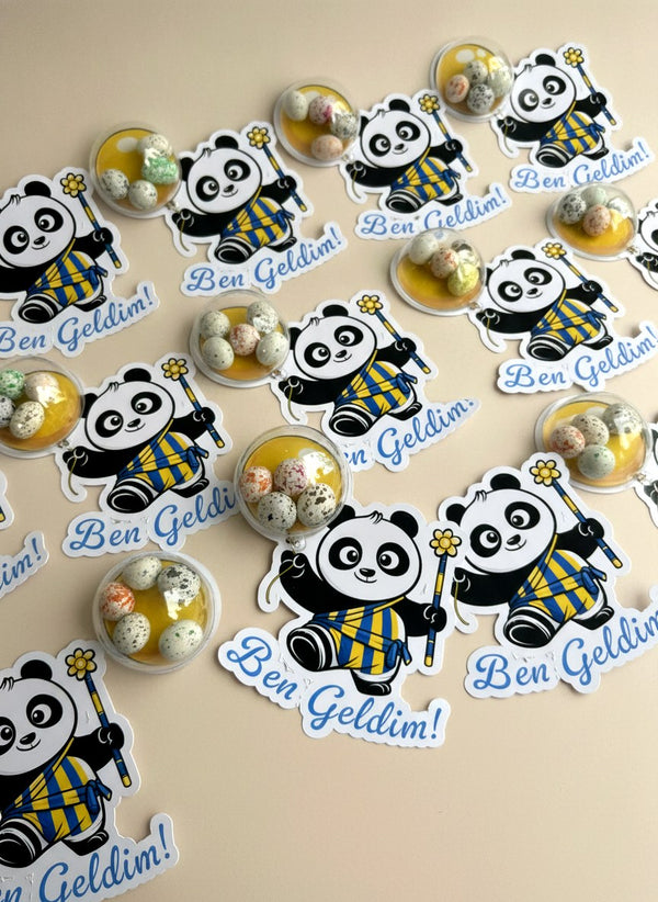 Panda designed Baby Welcome Favor Cards – Personalized Chocolate — Chocoodad Baku