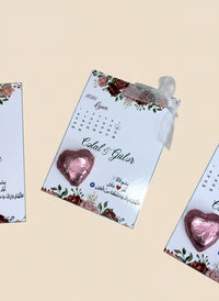 Heart & Rose Wedding and Engagement Favor Cards – Personalized Chocolate — Chocoodad Baku