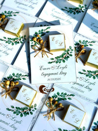 Engagement Favor Cards – Personalized Chocolate — Chocoodad Baku