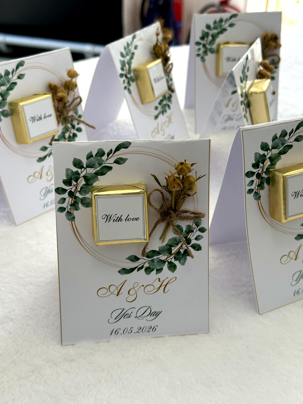 Floral Yes Day Favor Cards – Personalized Chocolate – Design 2 — Chocoodad Baku
