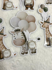 Safari designed Baby Welcome Favor Cards – Personalized Chocolate — Chocoodad Baku
