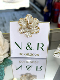 Floral Wedding and Engagement Chocolate Favor Cards – Personalized Chocolate — Chocoodad Baku