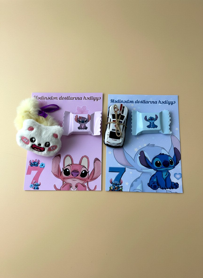 Stitch School Party Favor Cards – Personalized Chocolate — Chocoodad Baku