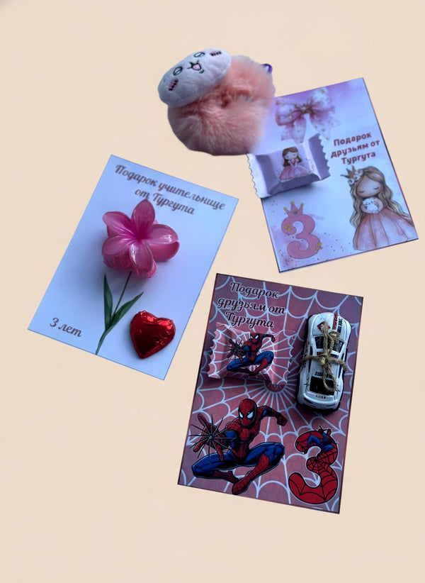 Spiderman 3rd Birthday Favor Cards with Gifts – Personalized Chocolate — Chocoodad Baku
