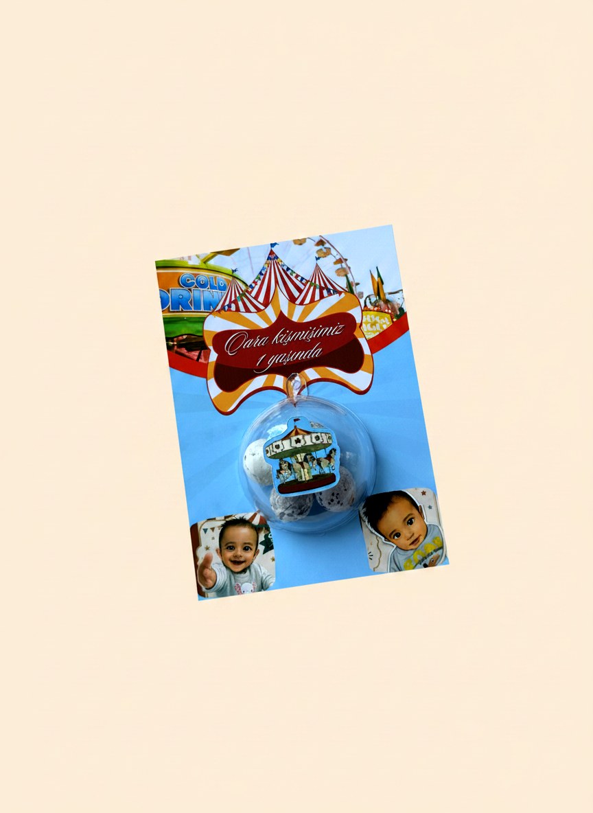 Carousel 1st Birthday Favor Cards – Personalized Chocolate — Chocoodad Baku