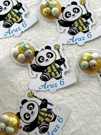 Panda 6th Birthday Favor Cards – Personalized Chocolate — Chocoodad Baku