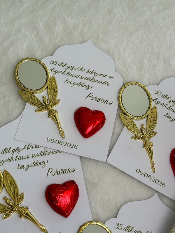 Henna Day Chocolate & Mirror Gift Favor Cards – Personalized Chocolate — Chocoodad Baku