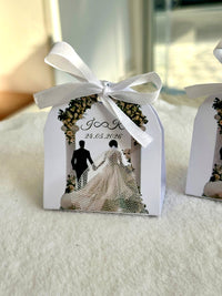 Floral Wedding Favor Cards – Personalized Chocolate – Design 3 — Chocoodad Baku