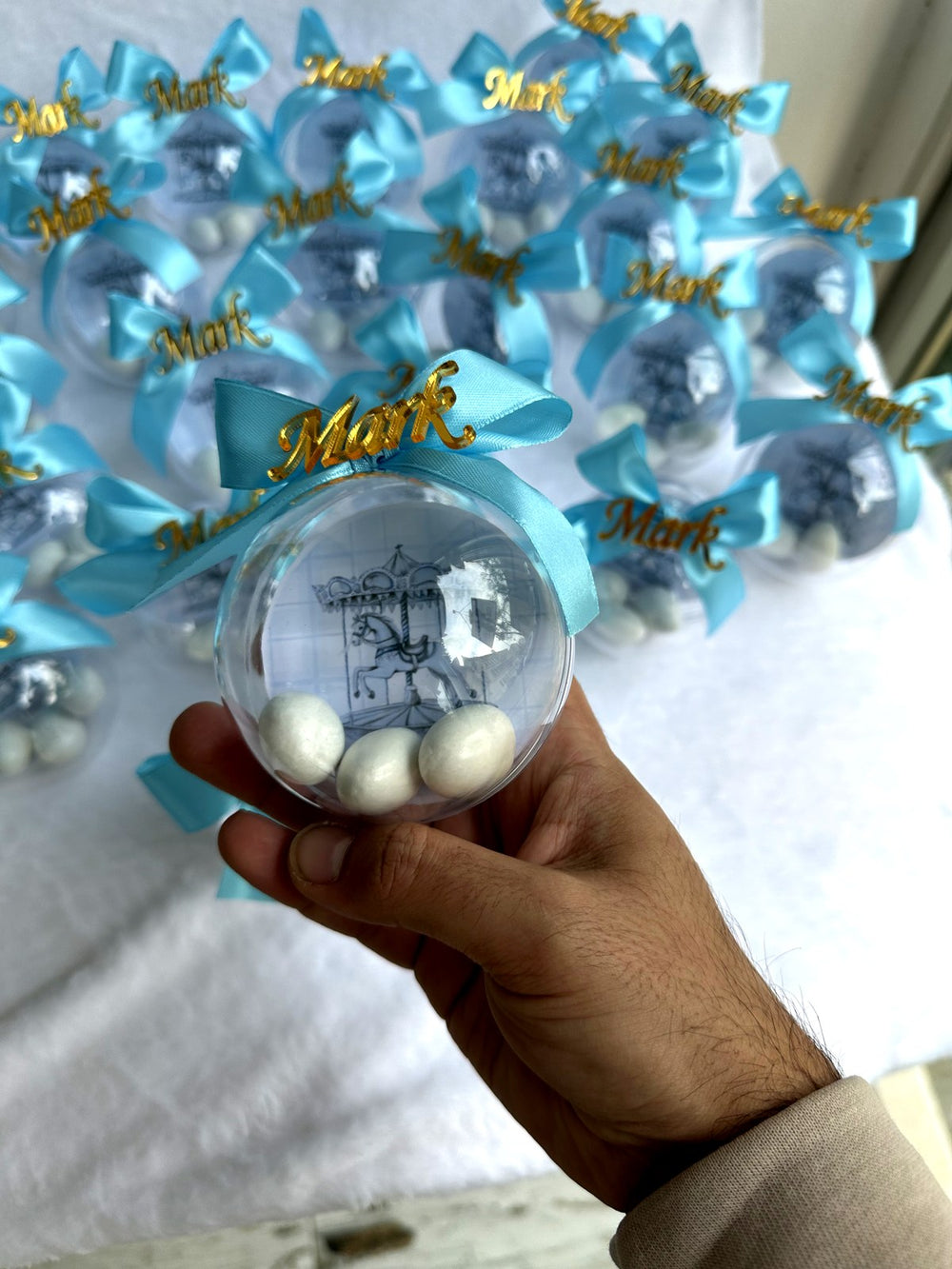 Carousel Themed Welcome Baby Boy Chocolates – Personalized Chocolate — Chocoodad Baku