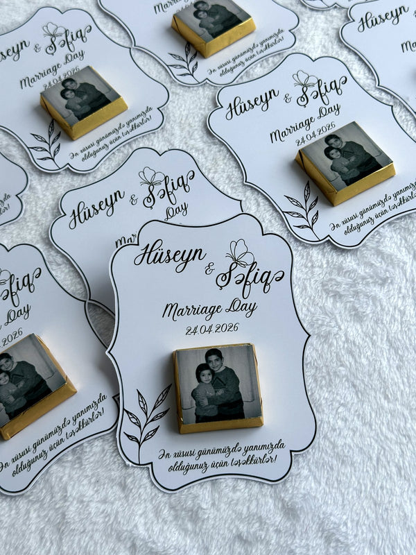 Floral Wedding & Marriage Day Chocolate Cards – Personalized Chocolate — Chocoodad Baku
