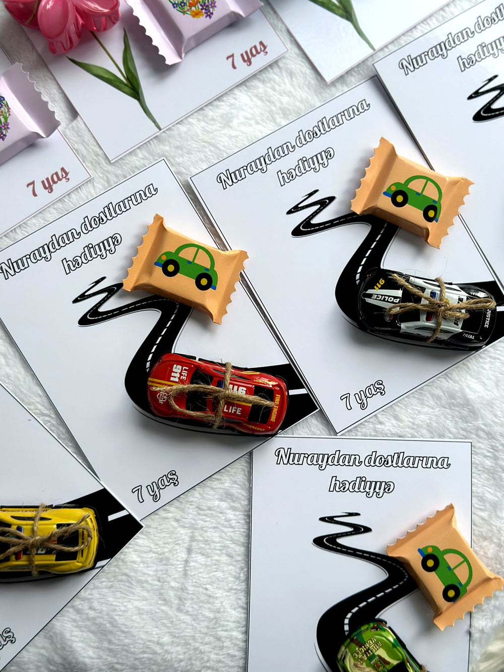 Race Car 7th Birthday Favor Cards – Personalized Chocolate — Chocoodad Baku