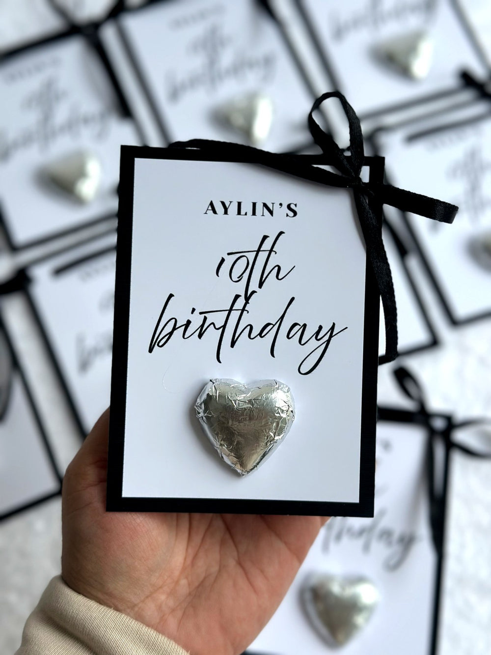 Heart Shaped Chocolate for 10th Birthday – Personalized Chocolate — Chocoodad Baku