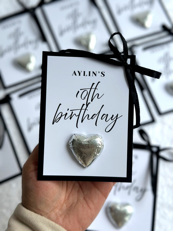 Heart Shaped Chocolate for 10th Birthday – Personalized Chocolate — Chocoodad Baku