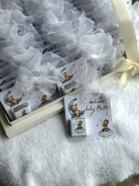 Teddy Bear Welcome Baby Boy - 30 Chocolates in Box — Chocoodad Baku