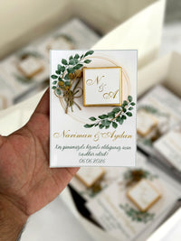 Engagement Favor Cards – Personalized Chocolate – Design 2 — Chocoodad Baku