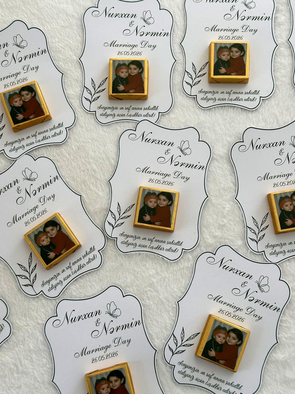 Wedding & Marriage Day Chocolate Cards – Personalized Chocolate — Chocoodad Baku