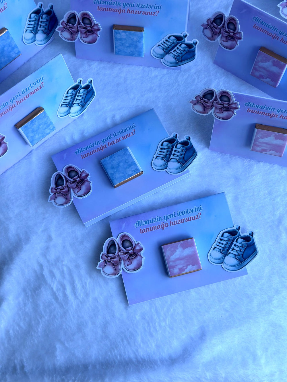 Baby Reveal Party Chocolate Favor Cards – Personalized Chocolate — Chocoodad Baku