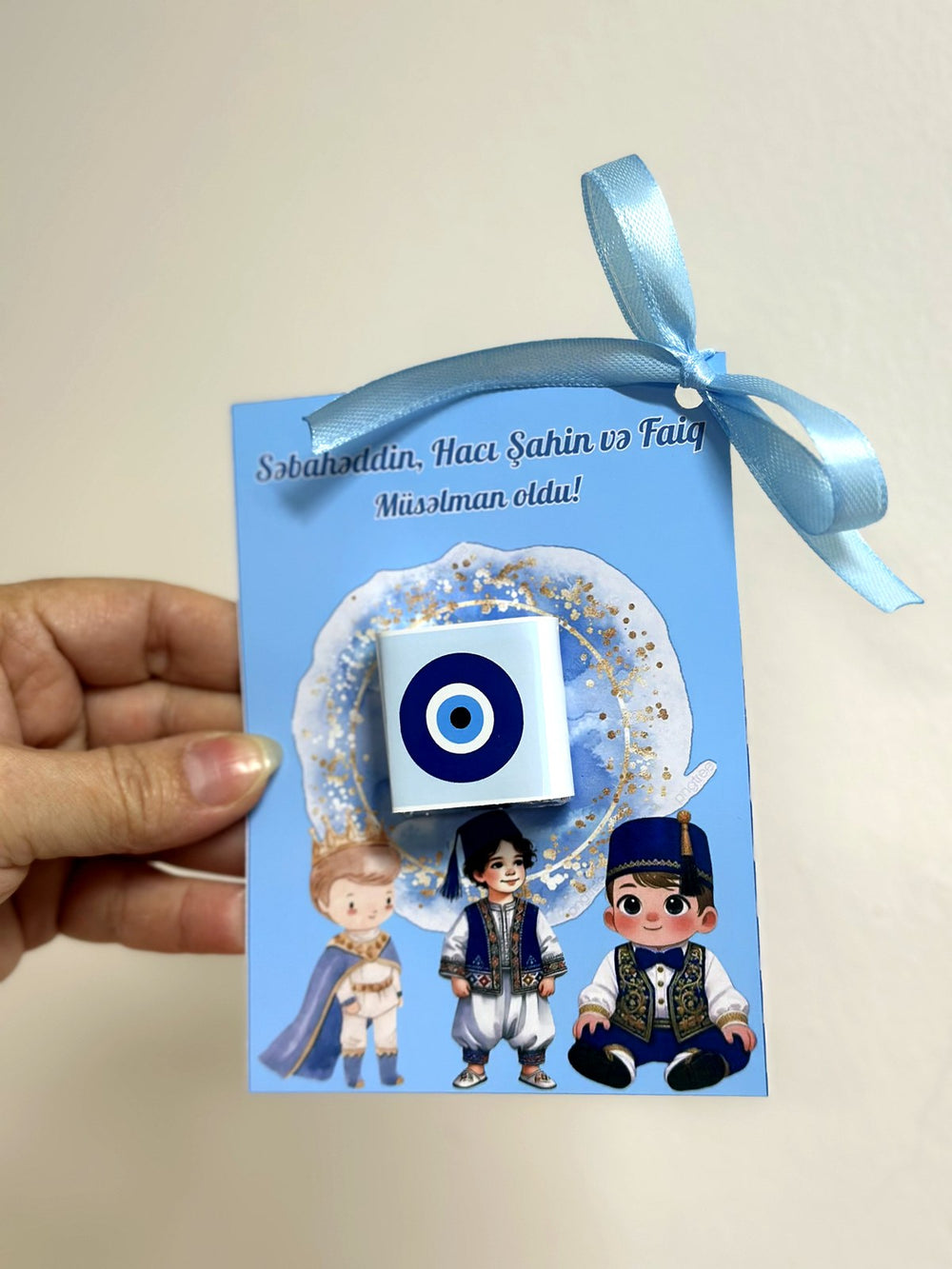 Evil Eye Sünnət Favor Cards – Personalized Chocolate — Chocoodad Baku