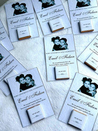 Wedding & Engagement Favor Cards with Photos – Personalized Chocolate — Chocoodad Baku