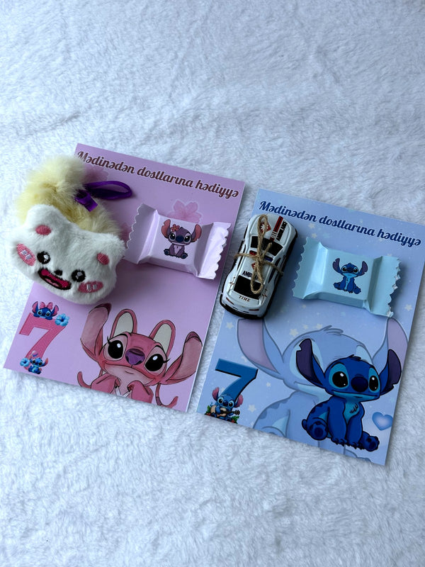 Stitch School Party Favor Cards – Personalized Chocolate — Chocoodad Baku
