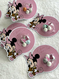 Minnie Mouse 3rd Birthday Favor Cards – Personalized Chocolate — Chocoodad Baku