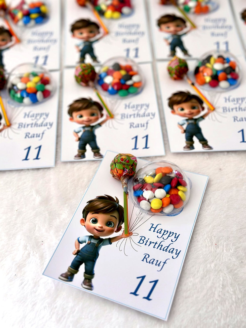 Birthday Boy Favor Cards – Personalized Chocolate — Chocoodad Baku