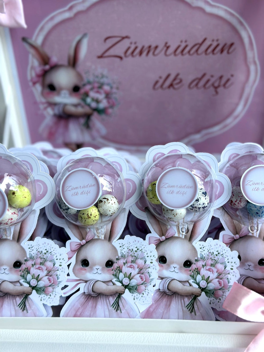 Bunny Baby Welcome Cards (20 Chocolate Cards and Box) — Chocoodad Baku