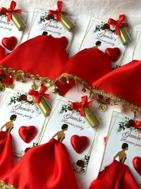 Heart Henna Night Favor Cards – Personalized Chocolate – Design 2 — Chocoodad Baku