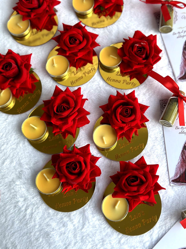 Henna Day Candle Favor - Personalize Henna Favor — Chocoodad Baku