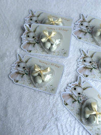 Bunny 40-Day Baby Favor Cards – Personalized Chocolate — Chocoodad Baku