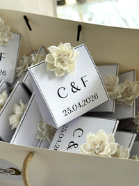 Floral Wedding Mini Box – Personalized Chocolate — Chocoodad Baku