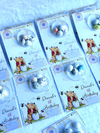 Winnie the Pooh 1st Birthday Favor Cards – Personalized Chocolate – Design 2 — Chocoodad Baku