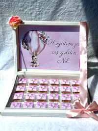Hot Air Balloon & Bunny Baby Welcome (24 chocolates in Box) — Chocoodad Baku
