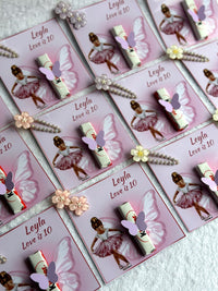Butterfly 10th Birthday Favor Cards in Kinder Chocolate — Chocoodad Baku